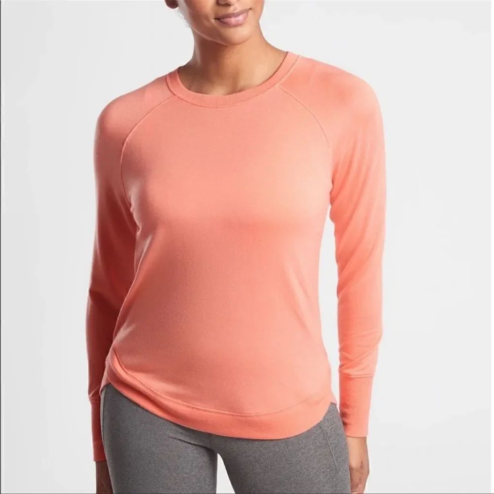 NWT Athleta Women's Mindset Sweatshirt Island Coral 1X
